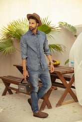 Rugged Blue Denim Jeans